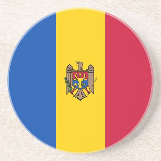 Flagge Moldawiens Getränkeuntersetzer (Vorne)