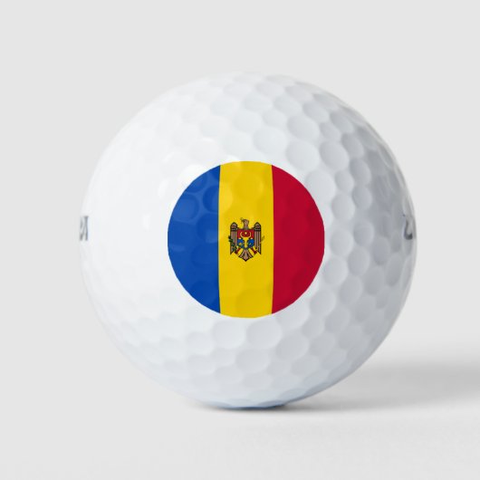 Flagge Moldawiens Golfball (Vorderseite)