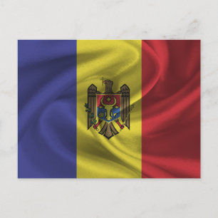 Flagge Moldawiens Postkarte