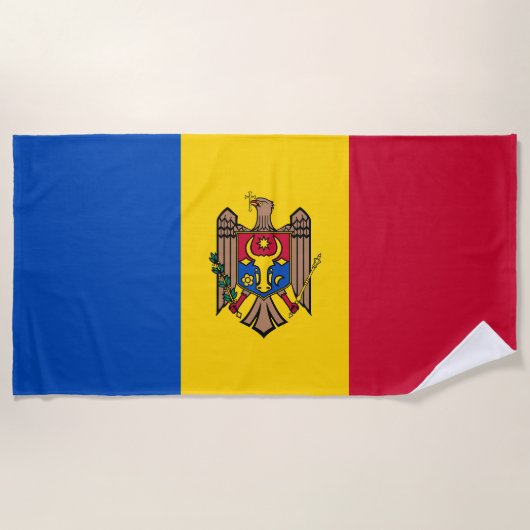 Flagge Moldawiens Strandtuch (Vorderseite)