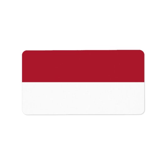 Flagge Monaco Adressaufkleber (Vorne)
