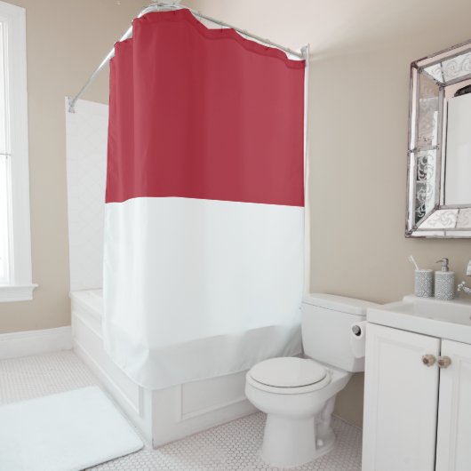 Flagge Monaco Duschvorhang (Beispiel)