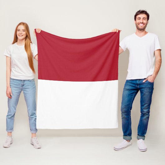 Flagge Monaco Fleecedecke (Beispiel)