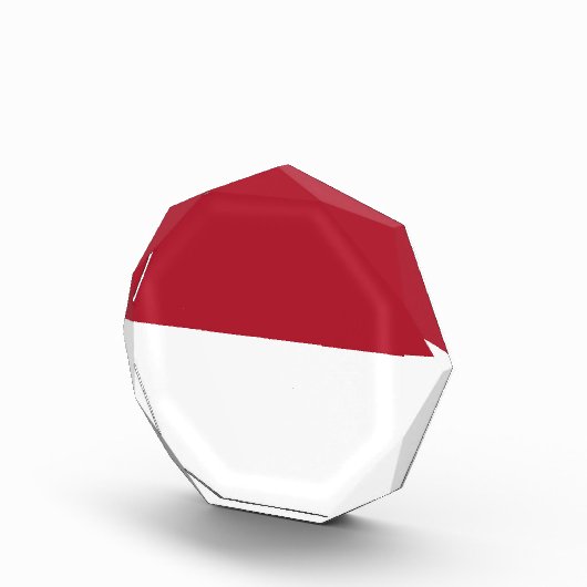 Flagge Monaco Fotoblock (Rechts)