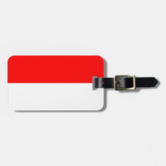 Flagge Monaco Gepäckanhänger (Vorderseite horizontal)