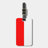 Flagge Monaco Gepäckanhänger (Vorderseite vertikal)