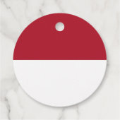 Flagge Monaco Geschenkanhänger (Rückseite)