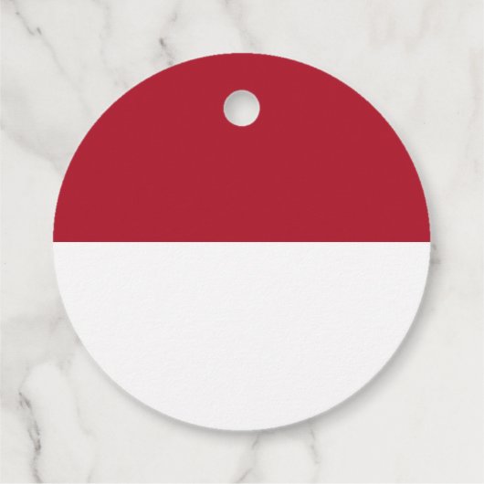 Flagge Monaco Geschenkanhänger (Rückseite)