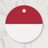 Flagge Monaco Geschenkanhänger (Vorderseite)