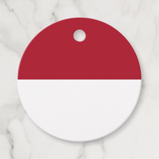 Flagge Monaco Geschenkanhänger (Vorderseite)