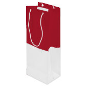 Flagge Monaco Geschenktüte Für Weinflaschen (Rückseite Schrägansicht)