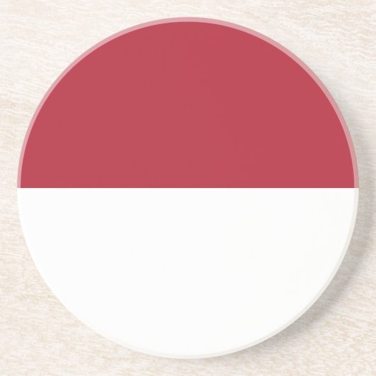 Flagge Monaco Getränkeuntersetzer (Vorne)
