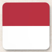 Flagge Monaco Getränkeuntersetzer (Vorderseite)