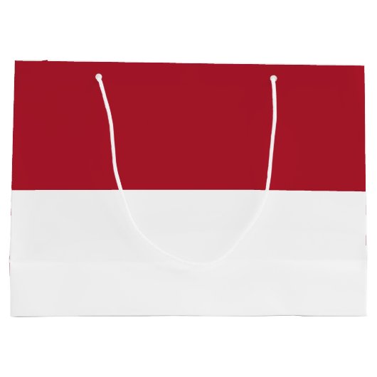 Flagge Monaco Große Geschenktüte (Rückseite)