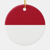 Flagge Monaco Keramik Ornament (Vorne)