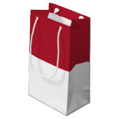 Flagge Monaco Kleine Geschenktüte (Rückseite Schrägansicht)