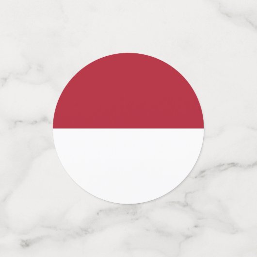 Flagge Monaco Konfetti (Klein Vorderseite)