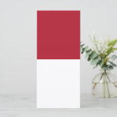 Flagge Monaco Menükarte (Stehend Vorderseite)