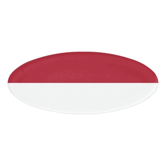 Flagge Monaco Namenschild (Vorderseite)
