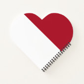 Flagge Monaco Notizblock (Rückseite)