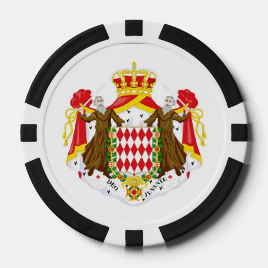 Flagge Monaco Pokerchips (Vorderseite)