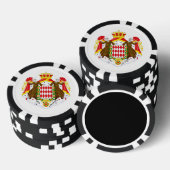Flagge Monaco Pokerchips (Stapel)