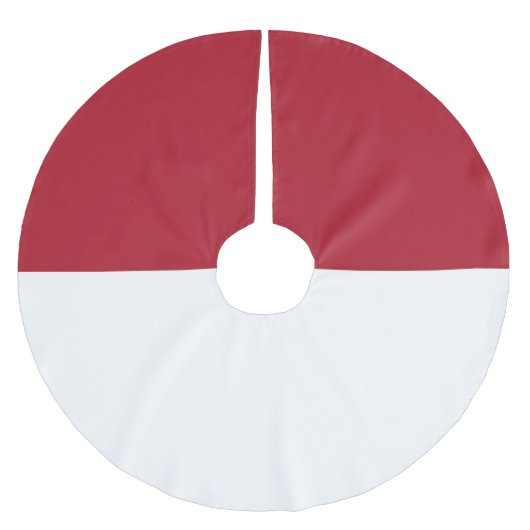 Flagge Monaco Polyester Weihnachtsbaumdecke (Vorderseite)