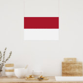 Flagge Monaco Poster (Küche)