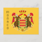Flagge Monaco Postkarte (Vorderseite)