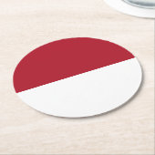 Flagge Monaco Runder Pappuntersetzer (Angewinkelt)