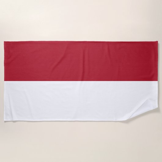 Flagge Monaco Strandtuch (Vorderseite)
