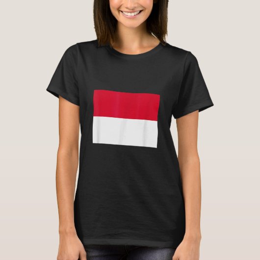 Flagge Monaco T-Shirt (Vorderseite)
