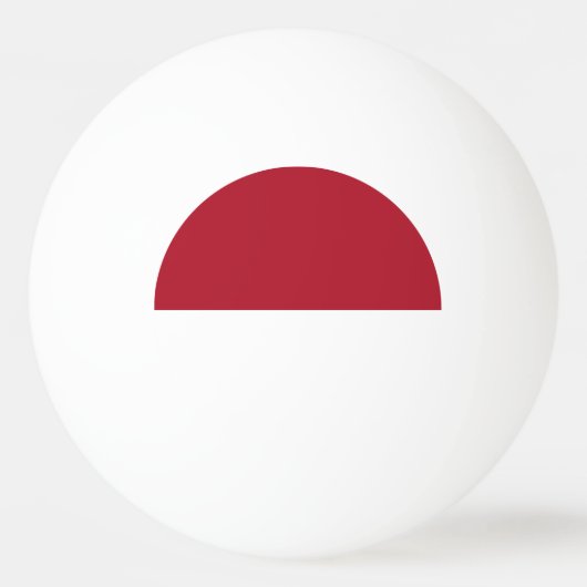 Flagge Monaco Tischtennisball (Vorderseite)