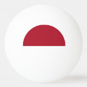 Flagge Monaco Tischtennisball (Rückseite)