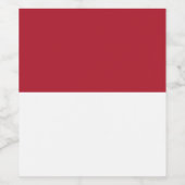 Flagge Monaco Weinetikett (Einzelnes Label)