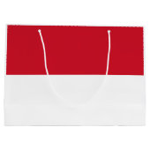 Flagge Monacos Große Geschenktüte (Rückseite)