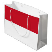 Flagge Monacos Große Geschenktüte (Rückseite Schrägansicht)