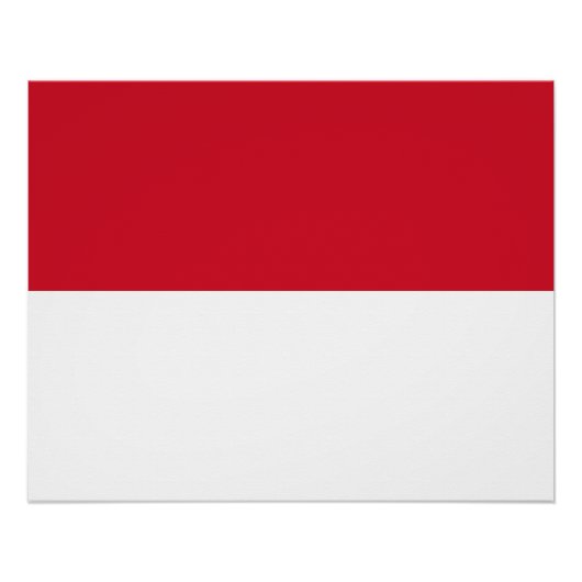 Flagge Monacos Poster (Vorderseite)