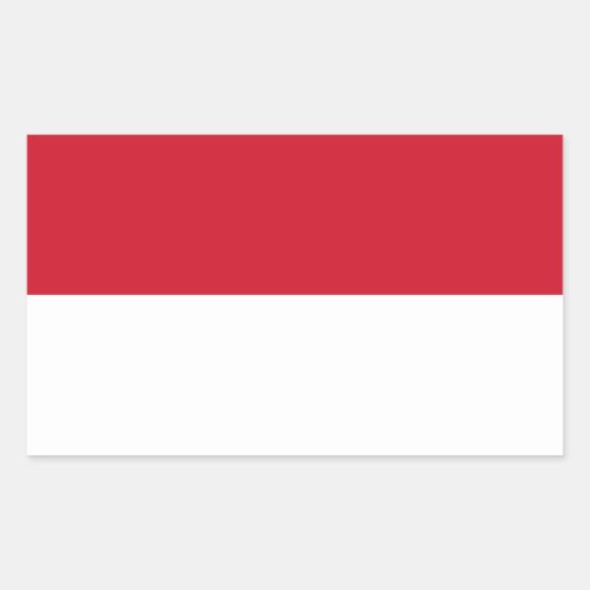 Flagge Monacos Rechteckiger Aufkleber (Vorderseite)