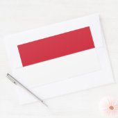 Flagge Monacos Rechteckiger Aufkleber (Umschlag)