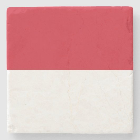 Flagge Monacos Steinuntersetzer (Vorderseite)