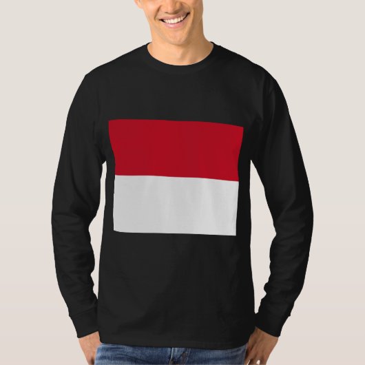 Flagge Monacos T-Shirt (Vorderseite)