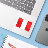 Flagge Mons, Belgien Aufkleber (Laptop mit iPhone)