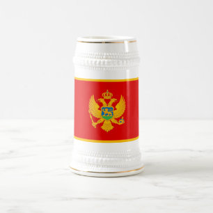 Flagge Montenegros Bierglas