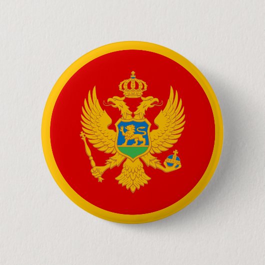Flagge Montenegros Button (Vorderseite)