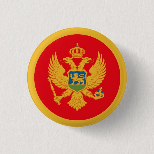 Flagge Montenegros Button (Vorderseite)
