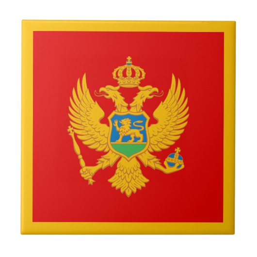 Flagge Montenegros Fliese (Vorderseite)