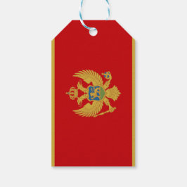 Flagge Montenegros - Geschenkmarke Geschenkanhänger