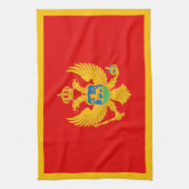 Flagge Montenegros Geschirrtuch (Vertikal)