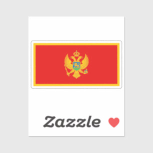 Flagge Montenegros individuell zugeschnitten  Aufkleber